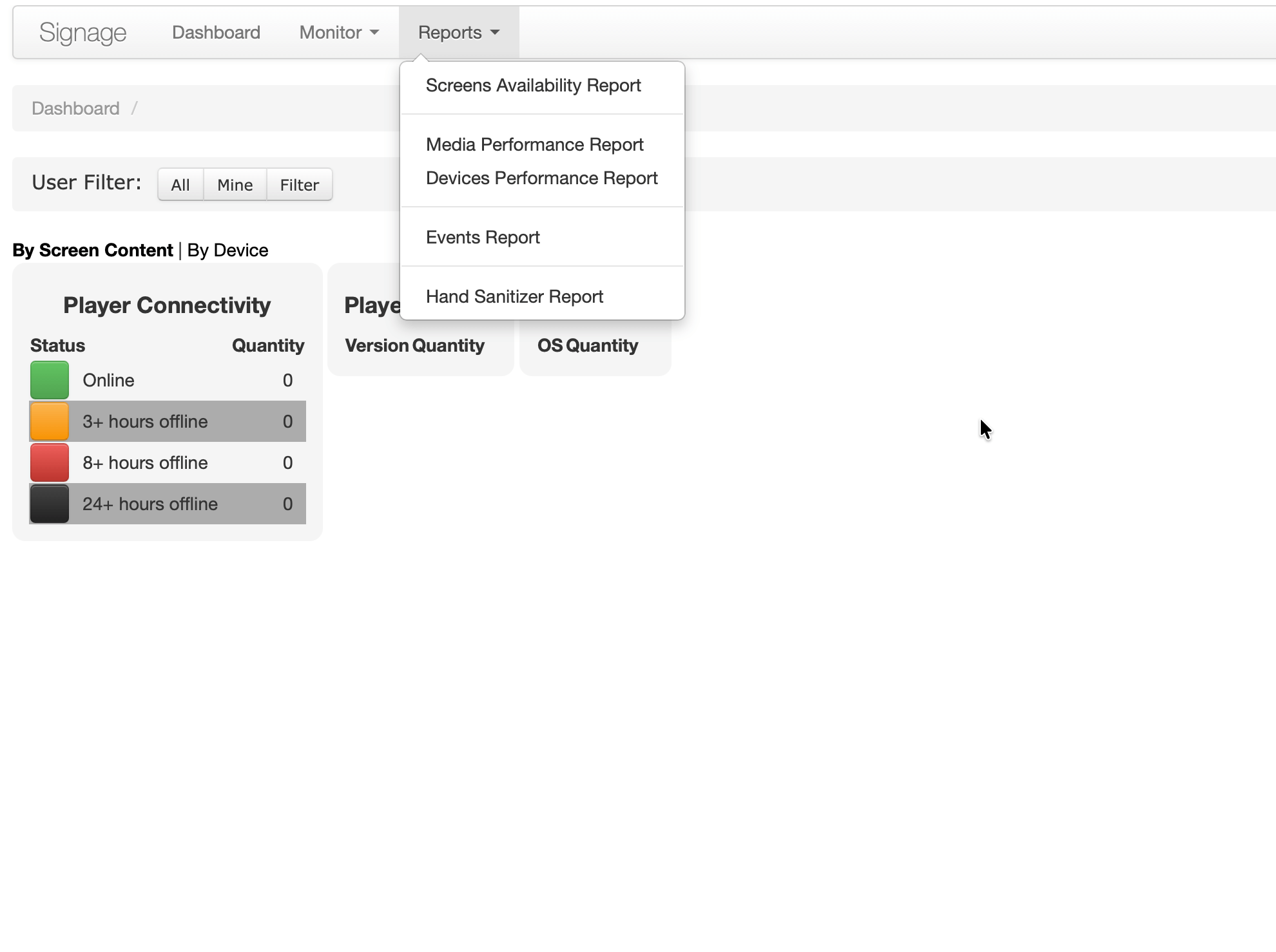 Dashboard screens - 3